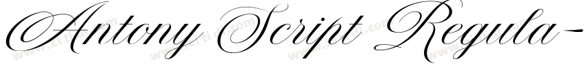 Antony Script Regula字体转换